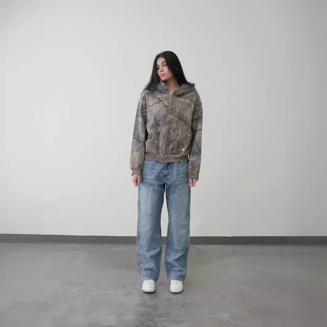 Camouflage Street Men's And Women's Hoodie